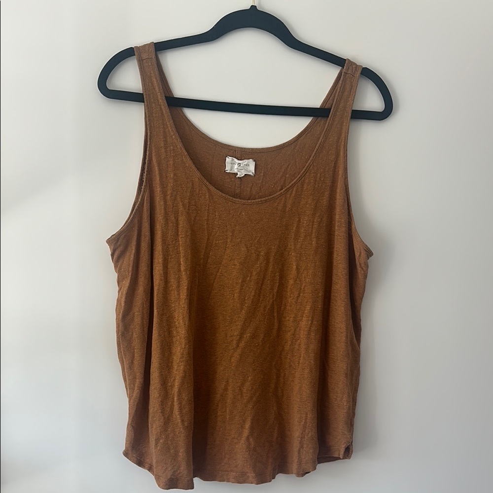 Women's Lou & Grey Linen Brown Tank Top